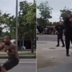 Nego do Borel se envolve em briga no meio da rua, recebe spray de pimenta na cara e vai parar na delegacia