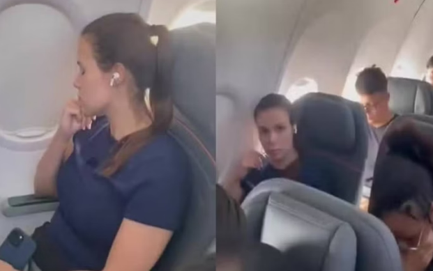 Mulher que não cedeu assento a uma criança em avião se pronuncia Mulher que não cedeu assento a uma criança em avião se pronuncia