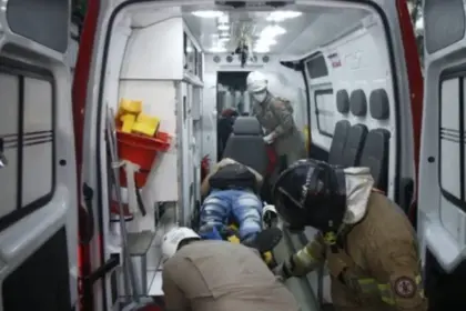 Bombeiros de Goianésia são acionados para socorrer vítima de acidente de trabalho