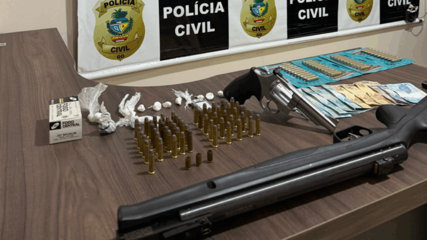 PCGO prende homem por tráfico de drogas e porte ilegal de arma de fogo em Alexânia – Policia Civil do Estado de Goiás PCGO prende homem por tráfico de drogas e porte ilegal de arma de fogo em Alexânia – Policia Civil do Estado de Goiás