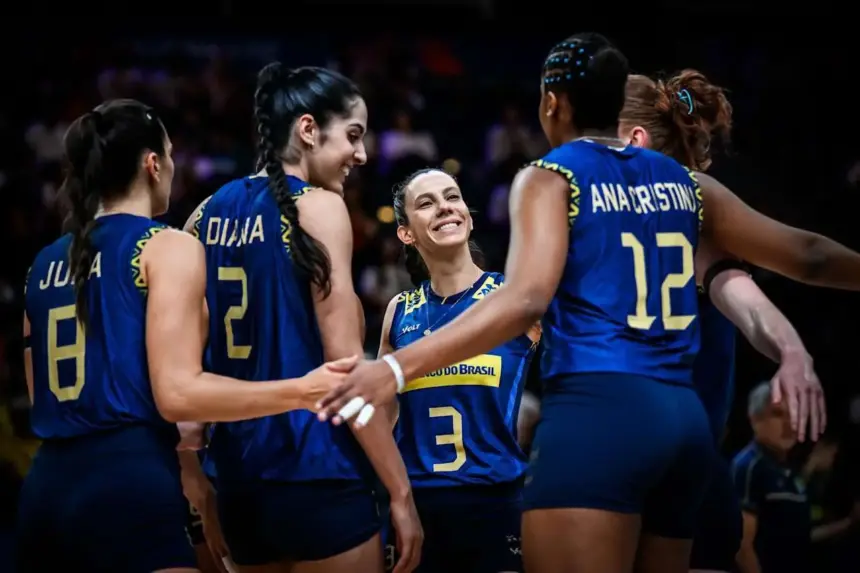 Ana Cristina lidera vitória brasileira pela Liga das Nações de vôlei Ana Cristina lidera vitória brasileira pela Liga das Nações de vôlei