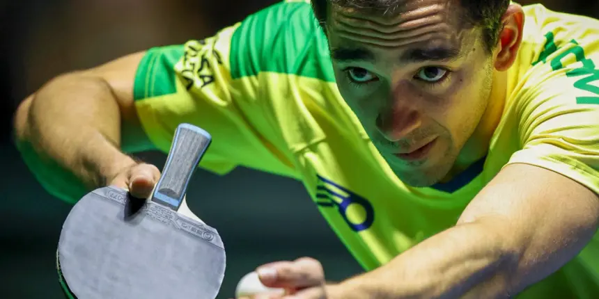 Calderano derrota anfitrião em estreia no WTT Champions, na China Calderano derrota anfitrião em estreia no WTT Champions, na China