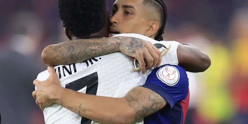 Raphinha e Vinicius Júnior são indicados ao prêmio Bola de Ouro Raphinha e Vinicius Júnior são indicados ao prêmio Bola de Ouro