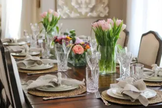6 dicas para trazer a primavera para a decoração mesa posta
