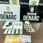 PCGO prende dupla em flagrante por tráfico de drogas e porte de arma em lava-jato utilizado como “boca de fumo”