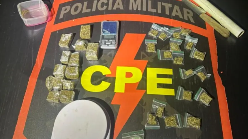 CPE prende suspeito por tráfico de drogas durante ação em Goianésia CPE prende suspeito por tráfico de drogas durante ação em Goianésia