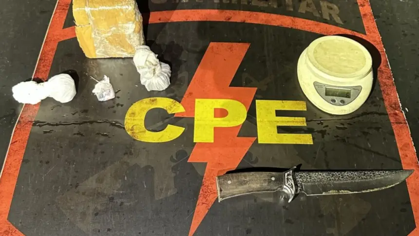 CPE prende suspeito por tráfico de drogas no sul de Goianésia CPE prende suspeito por tráfico de drogas no sul de Goianésia