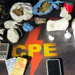 CPE apreende mais de 1 kg de drogas em Goianésia e suspeito acaba preso