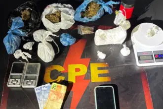 CPE apreende mais de 1 kg de drogas em Goianésia e suspeito acaba preso
