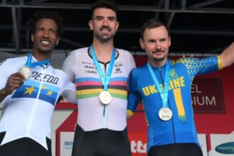 Lauro Chaman é ouro em etapa a Copa do Mundo de ciclismo de estrada