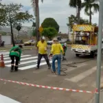 Maio Amarelo: faixas e sinalizações estão sendo revitalizadas em diversos pontos de Goianésia