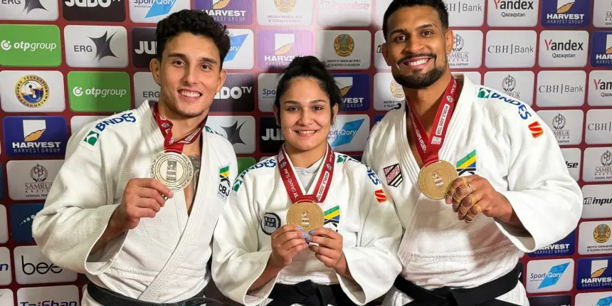 Brasil conquista sete medalhas no Grand Slam de Astana no Cazaquistão Brasil conquista sete medalhas no Grand Slam de Astana no Cazaquistão