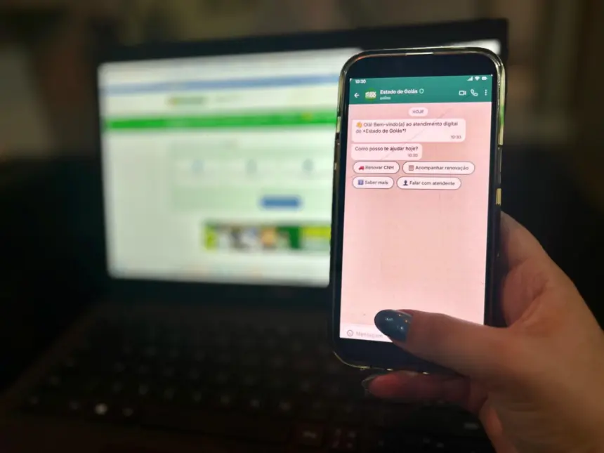 Goianos poderão acessar serviços públicos pelo WhatsApp Goianos poderão acessar serviços públicos pelo WhatsApp