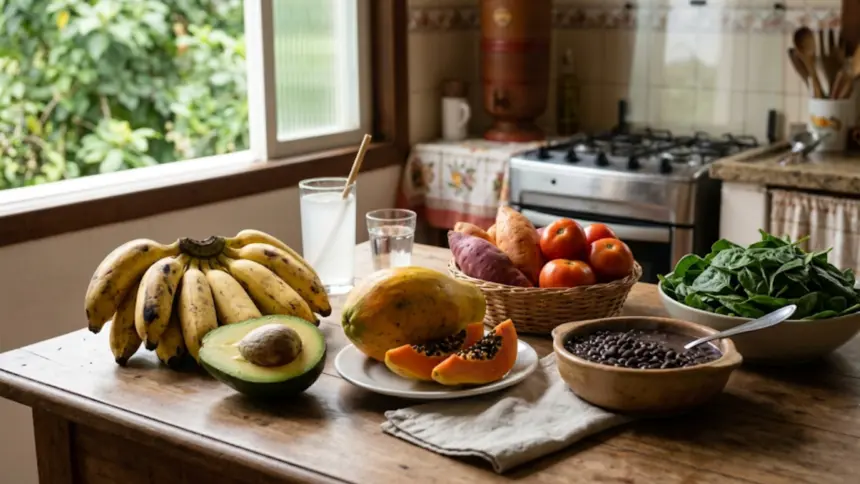 Alimentos ricos em potássio: por que esse mineral é importante para músculos, coração e pressão arterial Alimentos ricos em potássio: por que esse mineral é importante para músculos, coração e pressão arterial