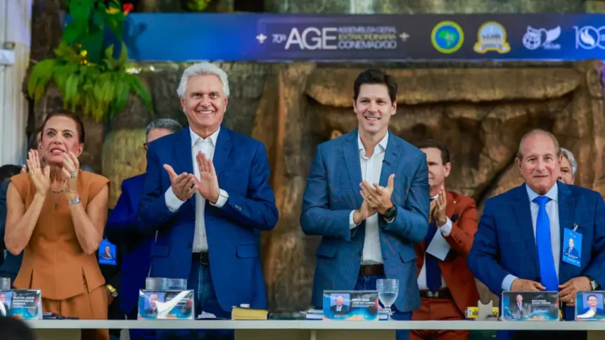 Daniel Vilela e Ronaldo Caiado prestigiam convenção evangélica em São Luís de Montes Belos