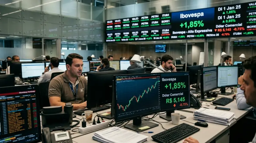Dólar recua para R$ 5,14 e Ibovespa registra alta expressiva no mercado financeiro Dólar recua para R$ 5,14 e Ibovespa registra alta expressiva no mercado financeiro