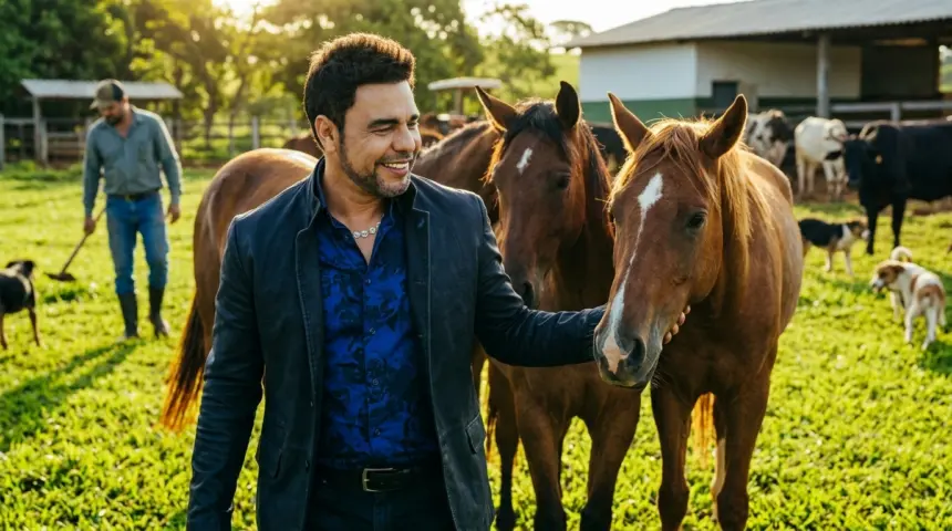 Zezé Di Camargo transforma fazenda em santuário para animais resgatados em Goiás