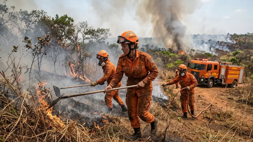Bombeiros Goianésia atendem três incêndios ao mesmo tempo Bombeiros Goianésia atendem três incêndios ao mesmo tempo