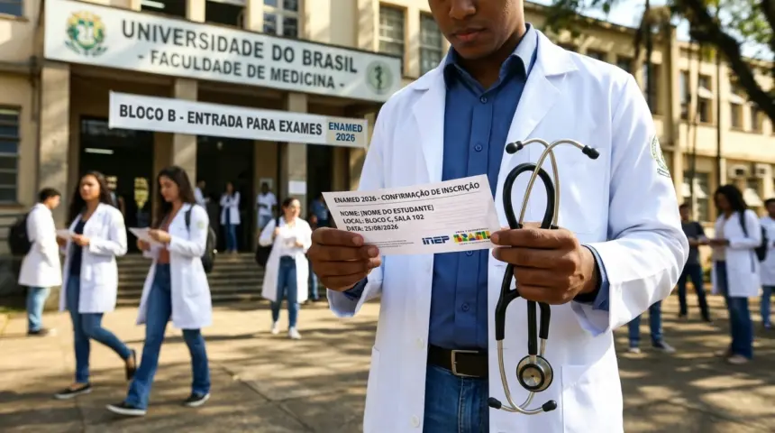 Enamed 2026 ocorre neste domingo para avaliar formação médica no Brasil Enamed 2026 ocorre neste domingo para avaliar formação médica no Brasil
