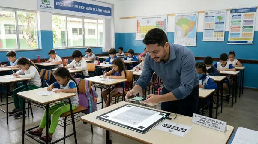 Goiânia moderniza rede municipal com leitura digital de provas escolares Goiânia moderniza rede municipal com leitura digital de provas escolares