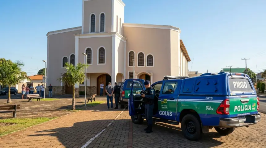 Jovem é detido após tentar invadir igreja e resistir à ação policial em Anápolis Jovem é detido após tentar invadir igreja e resistir à ação policial em Anápolis