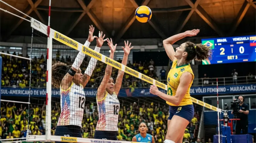 Seleção feminina de vôlei atropela Venezuela por 3 a 0 na estreia rumo a Los Angeles 2028 Seleção feminina de vôlei atropela Venezuela por 3 a 0 na estreia rumo a Los Angeles 2028
