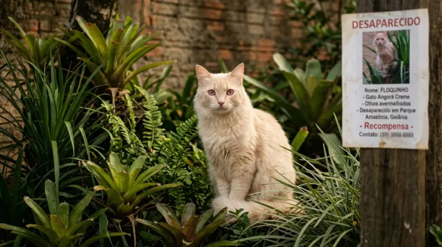 Tutora mantém buscas por gato desaparecido há um ano no Parque Amazônia Tutora mantém buscas por gato desaparecido há um ano no Parque Amazônia